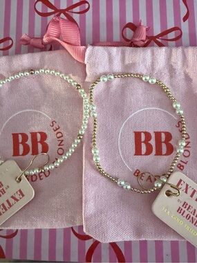 BB by Beaded Blonds Pink Pearl & Gold-Filled Bracelet